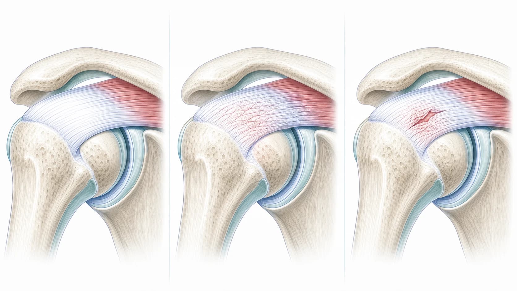 Tendon injury illustrated in the joint or tendon